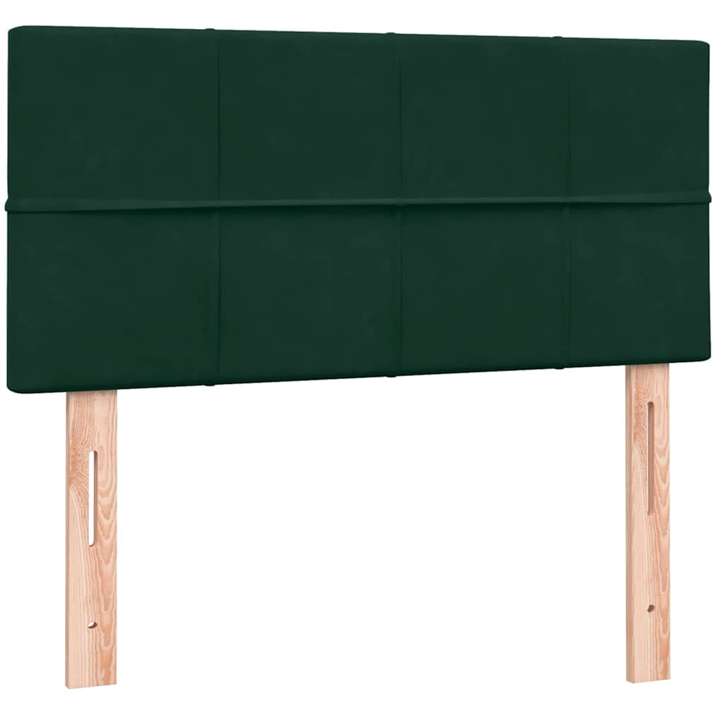 vidaXL Łóżko kontynentalne z materacem ciemnozielony aksamit 80x220 cm