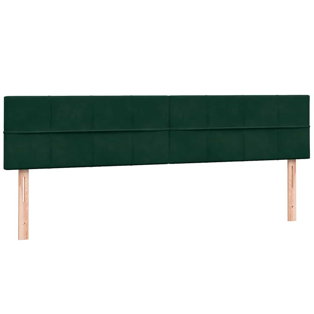 vidaXL Łóżko typu Box Spring z materacem Ciemnozielone 180x220 cm