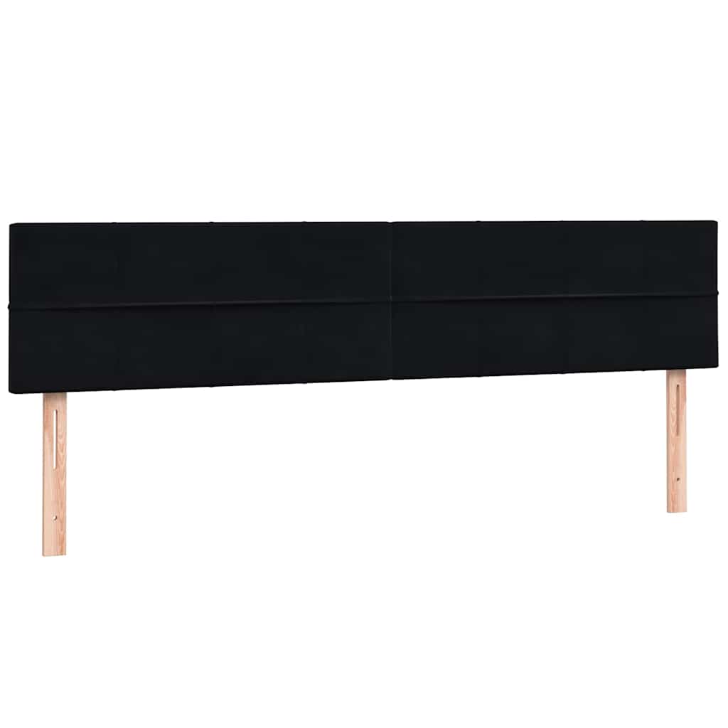 vidaXL Łóżko typu Box Spring z materacem Czarny 200x220 cm Aksamit