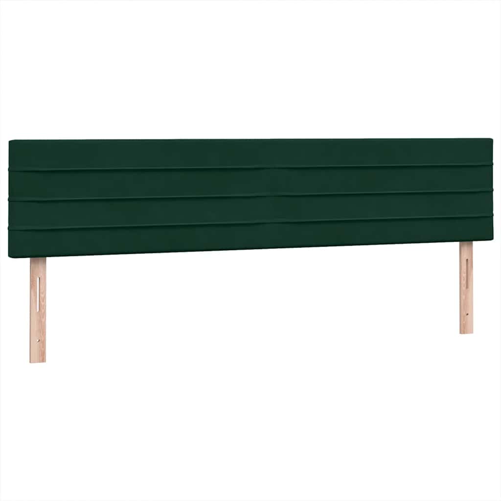 vidaXL Łóżko typu Box Spring z materacem Ciemnozielone 180x220 cm