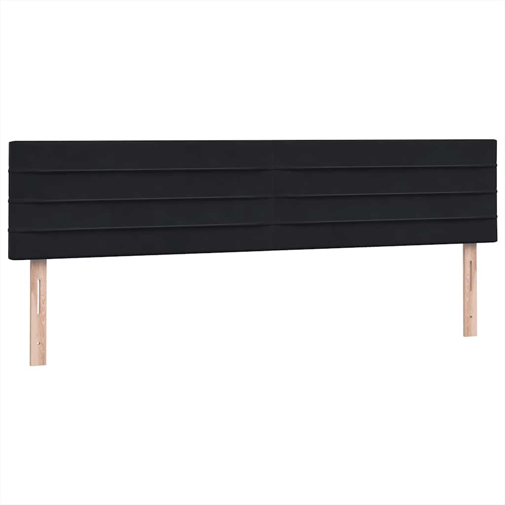vidaXL Łóżko typu Box Spring z materacem Czarny 200x220 cm Aksamit