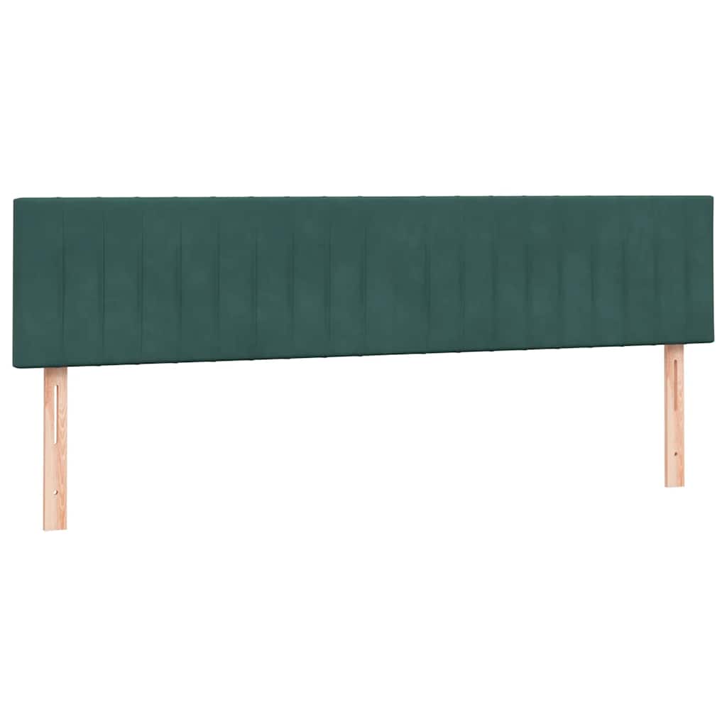 vidaXL Łóżko typu Box Spring z materacem Ciemnozielone 180x220 cm