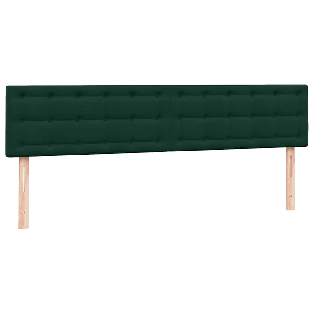 vidaXL Łóżko typu Box Spring z materacem Ciemnozielone 180x220 cm