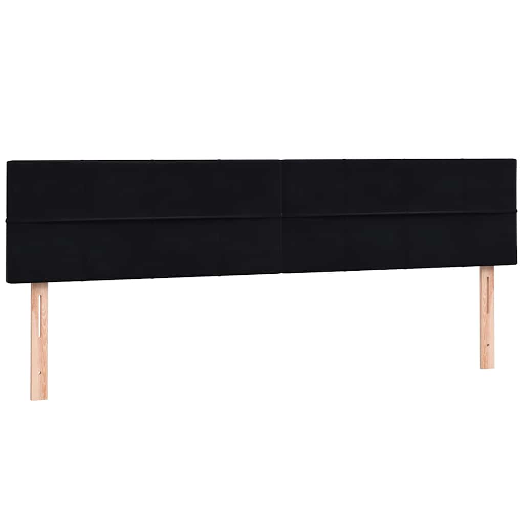 vidaXL Łóżko kontynentalne z materacem i LED Czarny 200x220 cm Aksamit