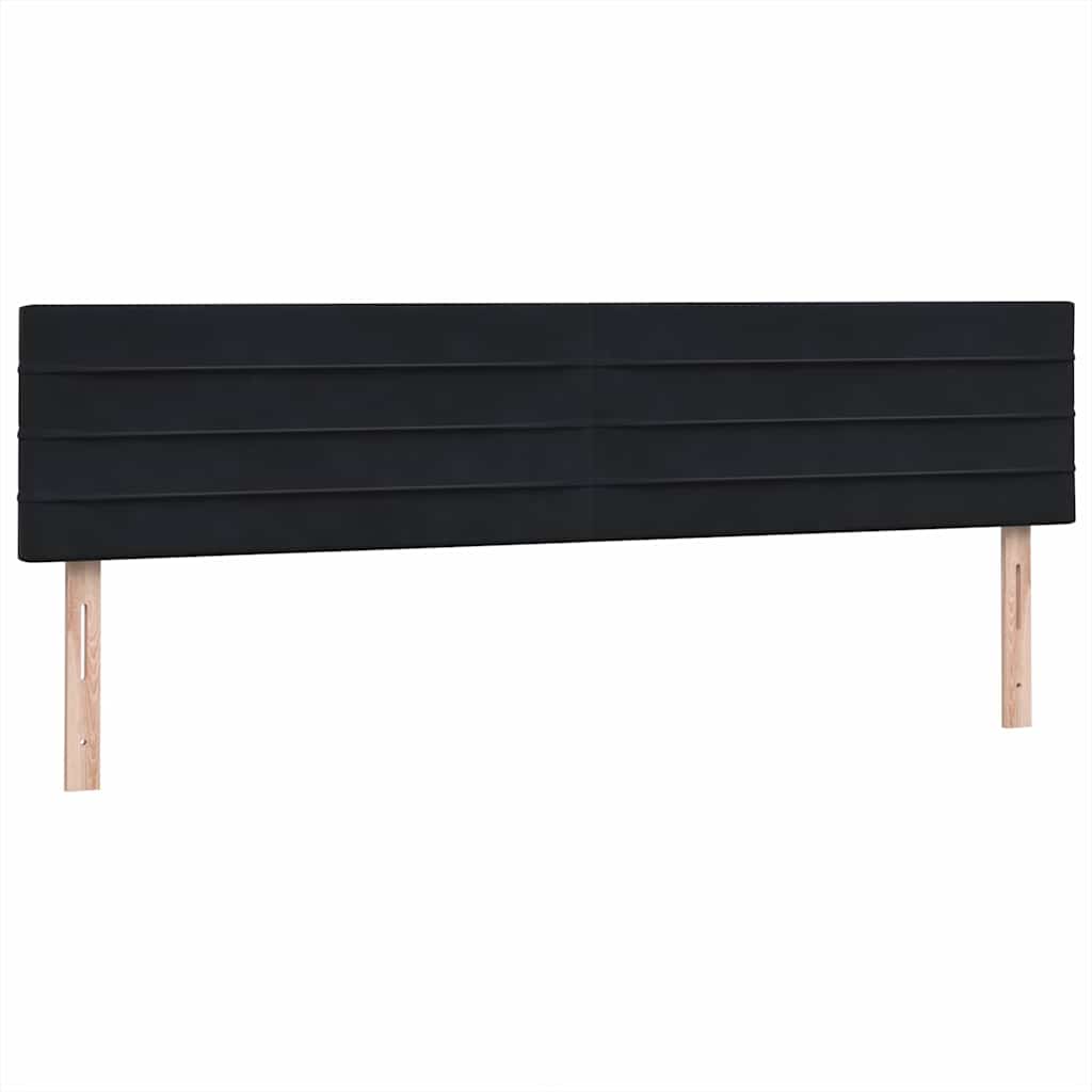 vidaXL Łóżko kontynentalne z materacem i LED Czarny 200x220 cm Aksamit