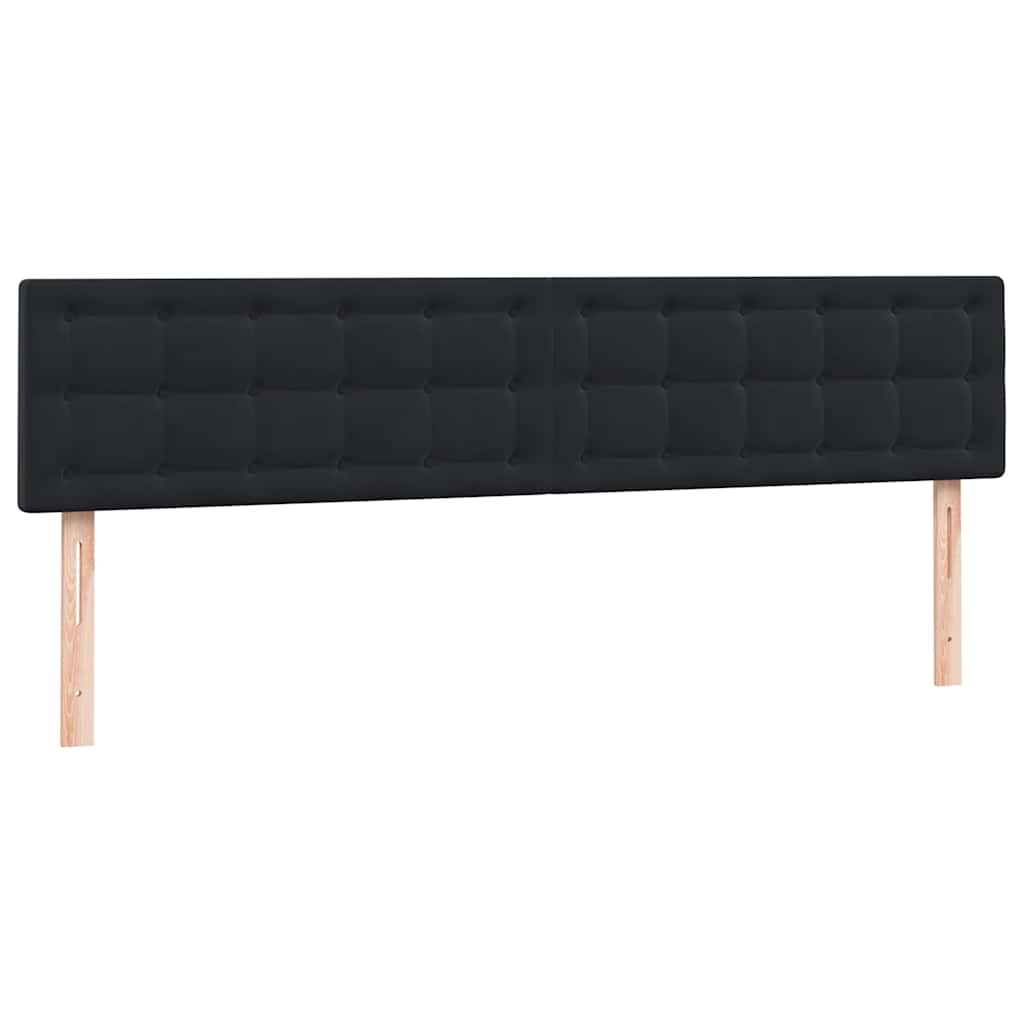 vidaXL Łóżko kontynentalne z materacem i LED Czarny 200x220 cm Aksamit