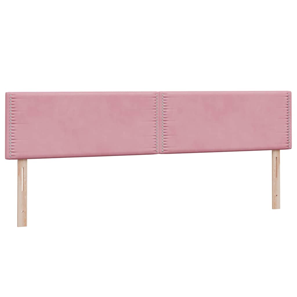 vidaXL Łóżko typu Box Spring z materacami Różowy 180x210 cm Aksamit