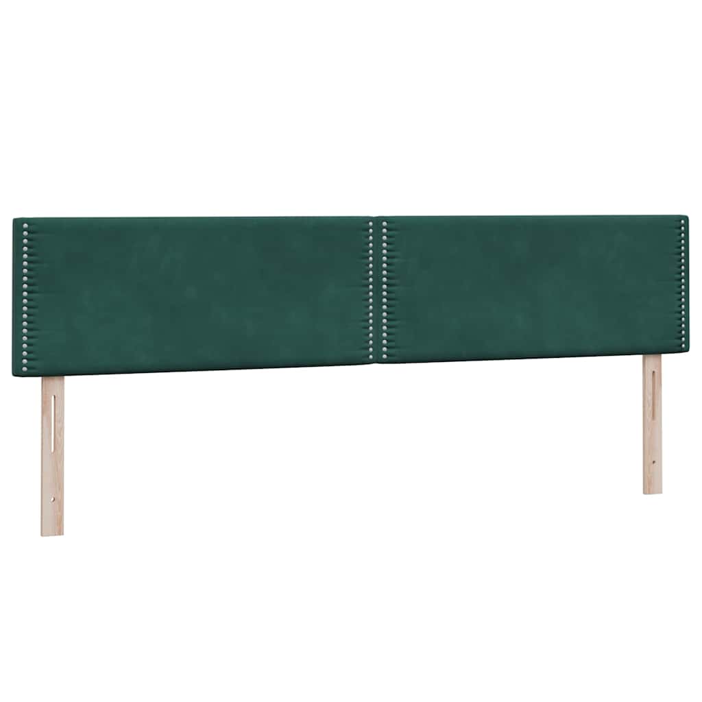vidaXL Łóżko typu Box Spring z materacami Ciemnozielone 180x220 cm