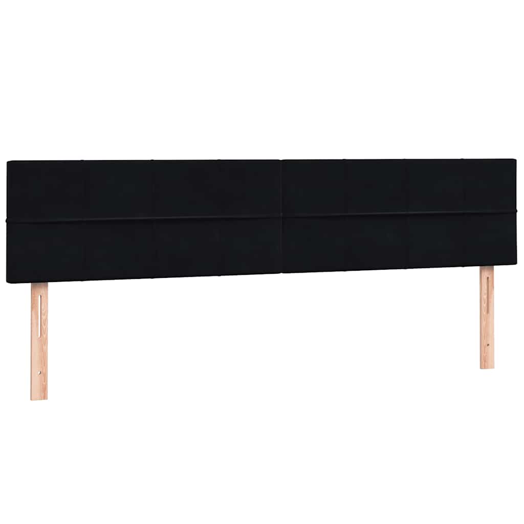 vidaXL Łóżko typu Box Spring z materacami Czarny 200x220 cm Aksamit