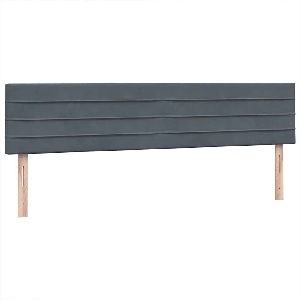 vidaXL Łóżko typu Box Spring z materacami Ciemnoszary 180x210 cm