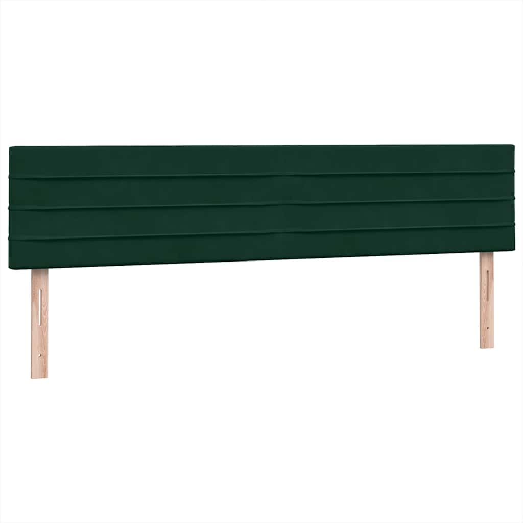 vidaXL Łóżko typu Box Spring z materacami Ciemnozielone 180x220 cm
