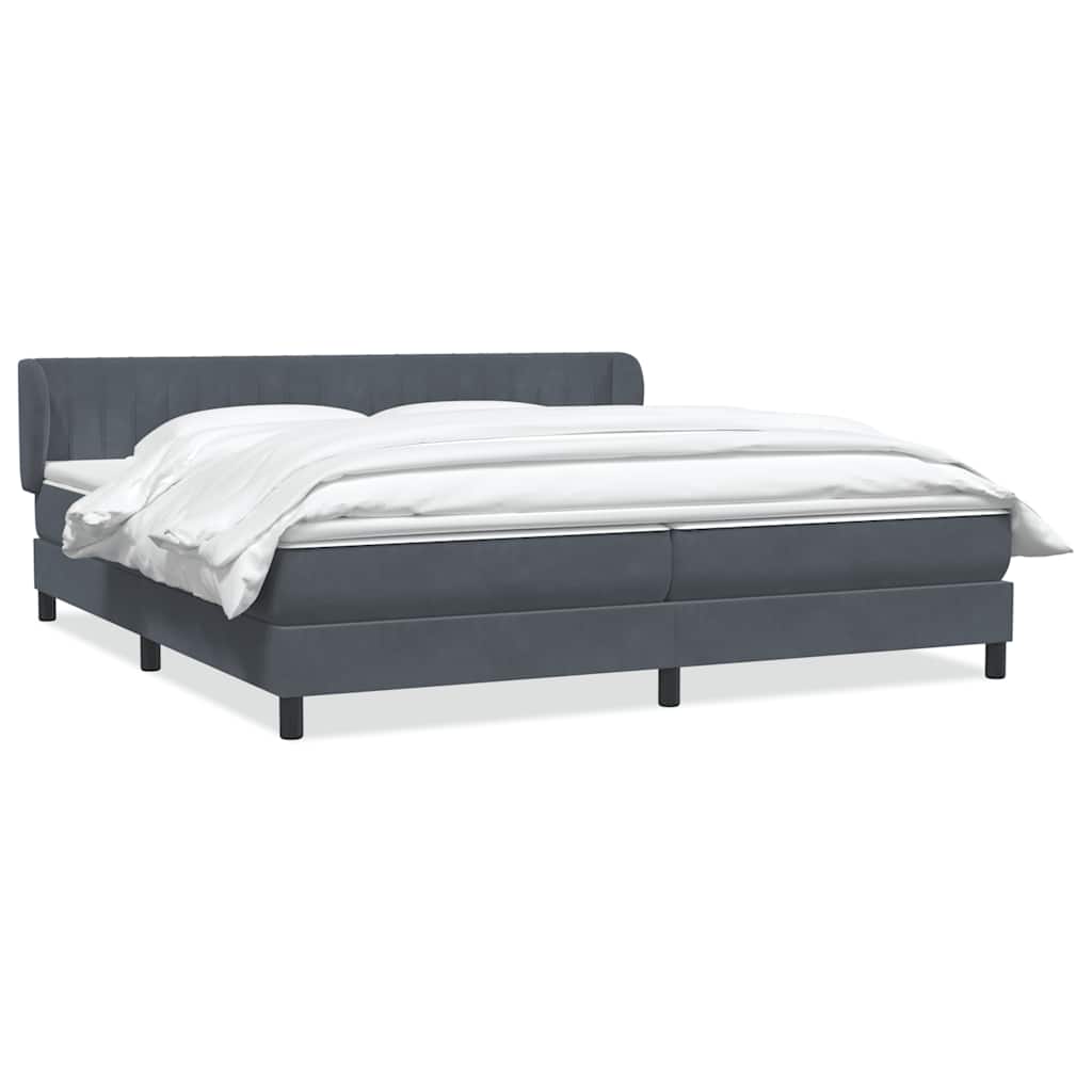 vidaXL Łóżko typu Box Spring z materacami Ciemnoszary 180x210 cm