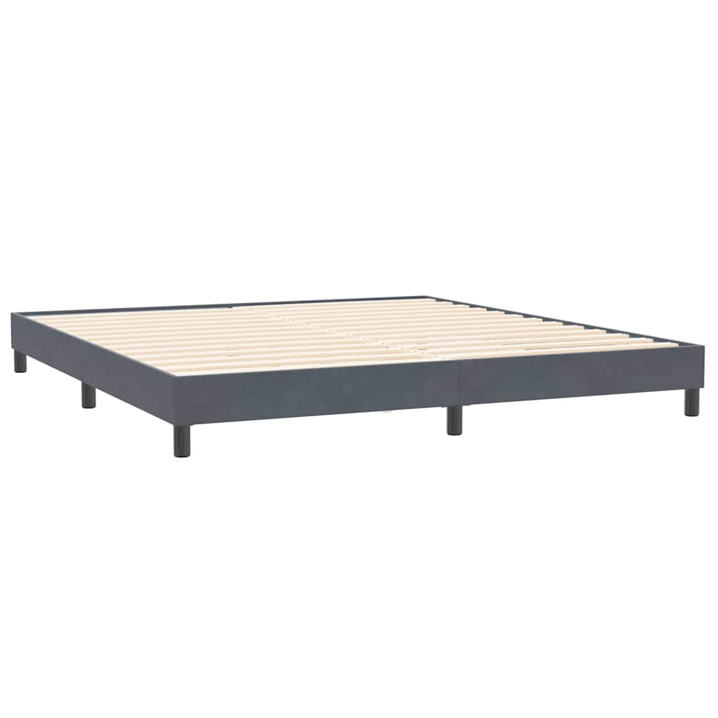 vidaXL Łóżko typu Box Spring z materacami Ciemnoszary 180x210 cm