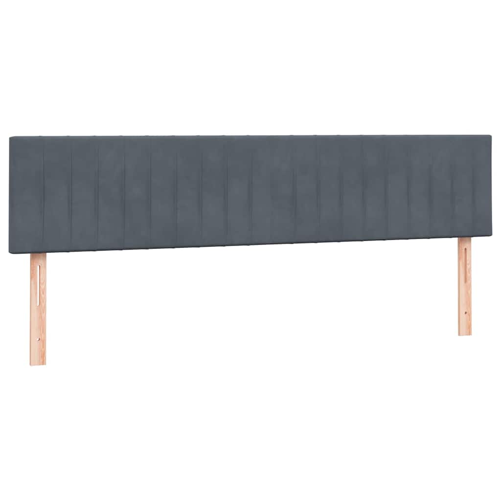 vidaXL Łóżko typu Box Spring z materacami Ciemnoszary 180x210 cm