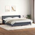 vidaXL Łóżko typu Box Spring z materacami Ciemnoszary 180x210 cm