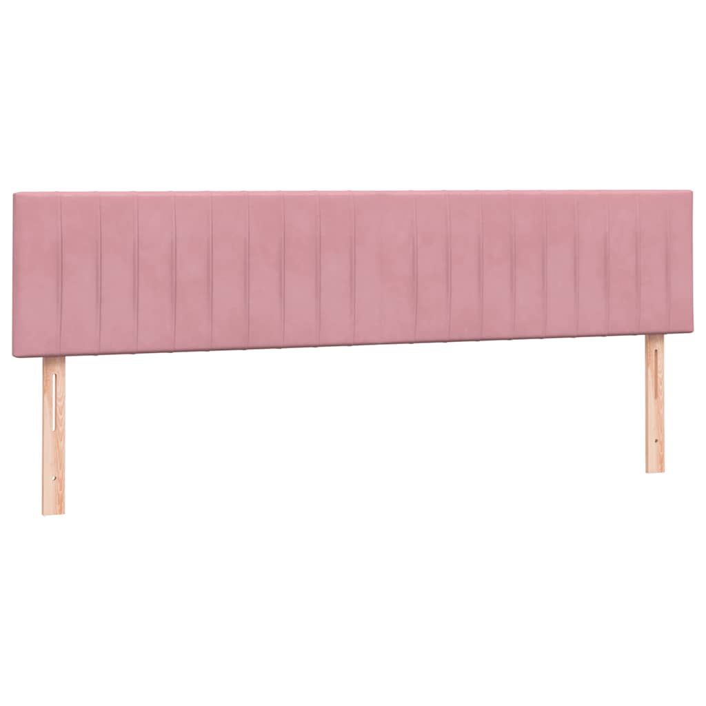 vidaXL Łóżko typu Box Spring z materacami Różowy 180x210 cm Aksamit
