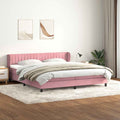 vidaXL Łóżko typu Box Spring z materacami Różowy 180x210 cm Aksamit