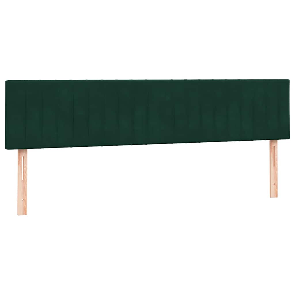 vidaXL Łóżko typu Box Spring z materacami Ciemnozielone 180x220 cm