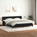 vidaXL Łóżko typu Box Spring z materacami Czarny 200x220 cm Aksamit