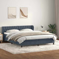 vidaXL Łóżko typu Box Spring z materacami Ciemnoszary 180x210 cm