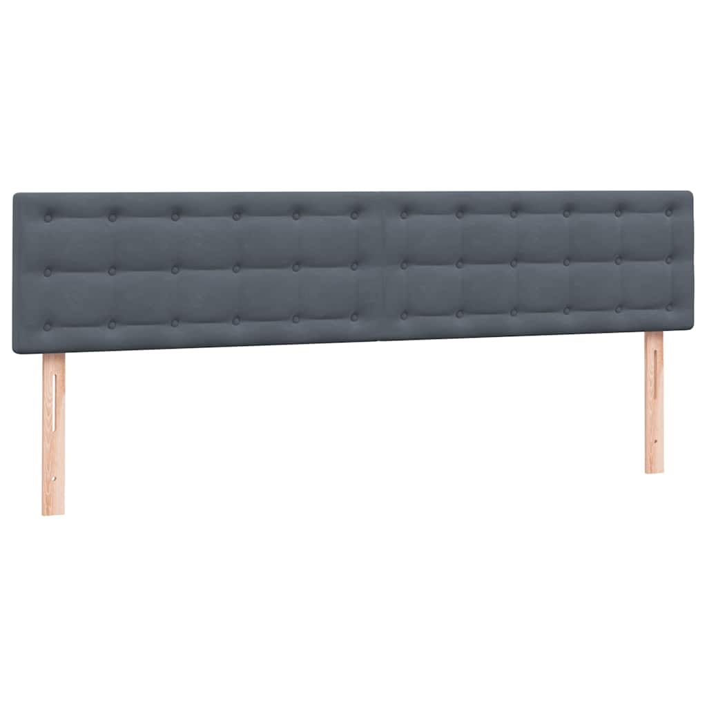 vidaXL Łóżko typu Box Spring z materacami Ciemnoszary 180x210 cm