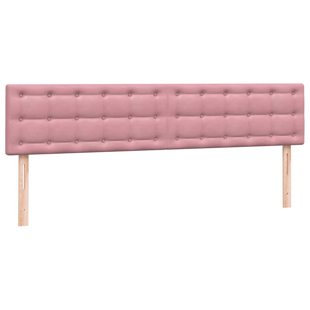 vidaXL Łóżko typu Box Spring z materacami Różowy 180x210 cm Aksamit