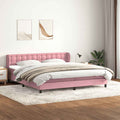 vidaXL Łóżko typu Box Spring z materacami Różowy 180x210 cm Aksamit