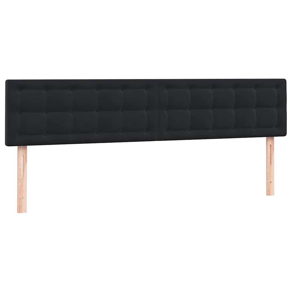 vidaXL Łóżko typu Box Spring z materacami Czarny 200x220 cm Aksamit