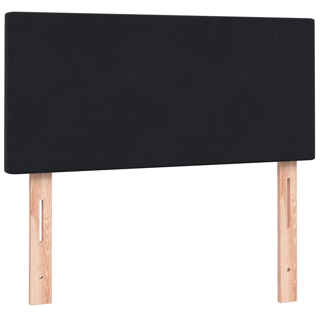 vidaXL Łóżko kontynentalne z materacem, czarne, 80x220 cm