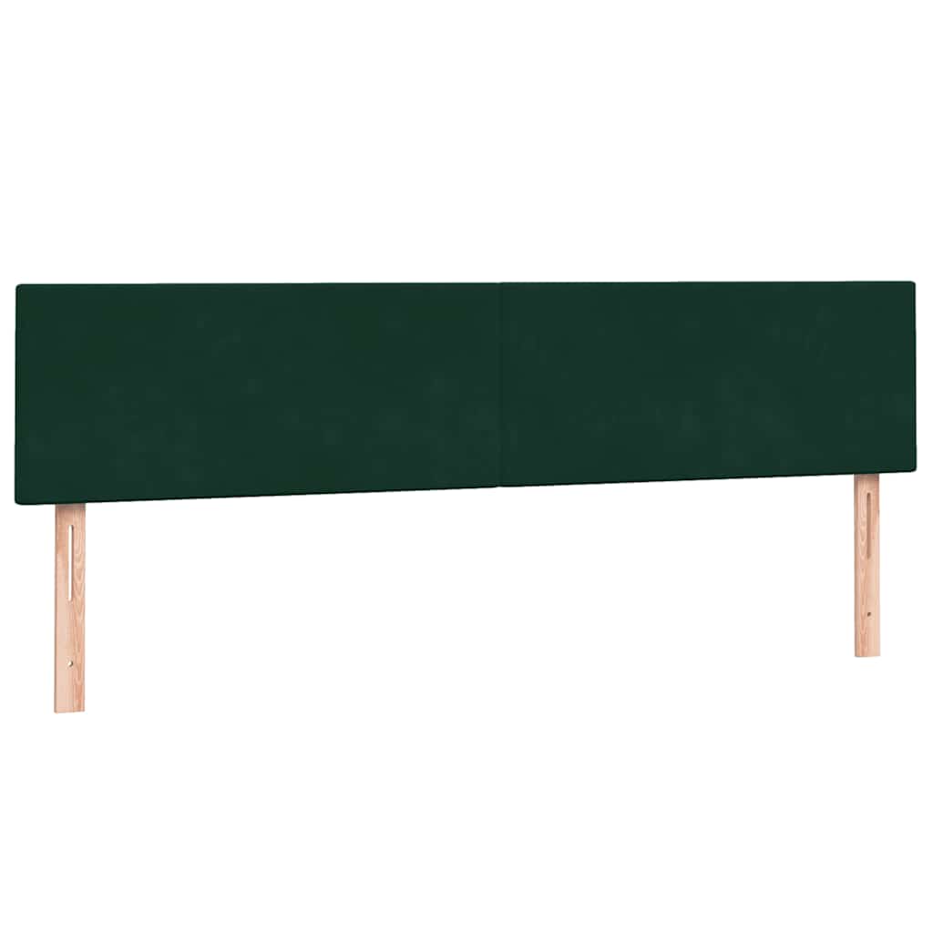 vidaXL Łóżko typu Box Spring z materacem Ciemnozielone 180x220 cm