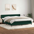 vidaXL Łóżko typu Box Spring z materacem Ciemnozielone 180x220 cm