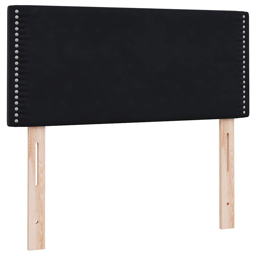 vidaXL Łóżko kontynentalne z materacem, czarne, 80x220 cm