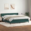 vidaXL Łóżko typu Box Spring z materacem Ciemnozielone 180x220 cm