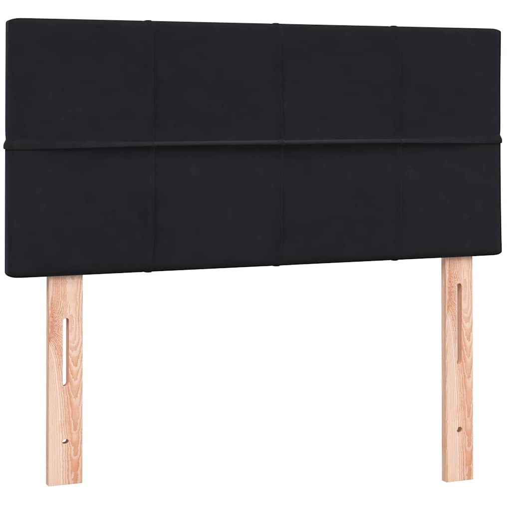 vidaXL Łóżko kontynentalne z materacem, czarne, 80x220 cm