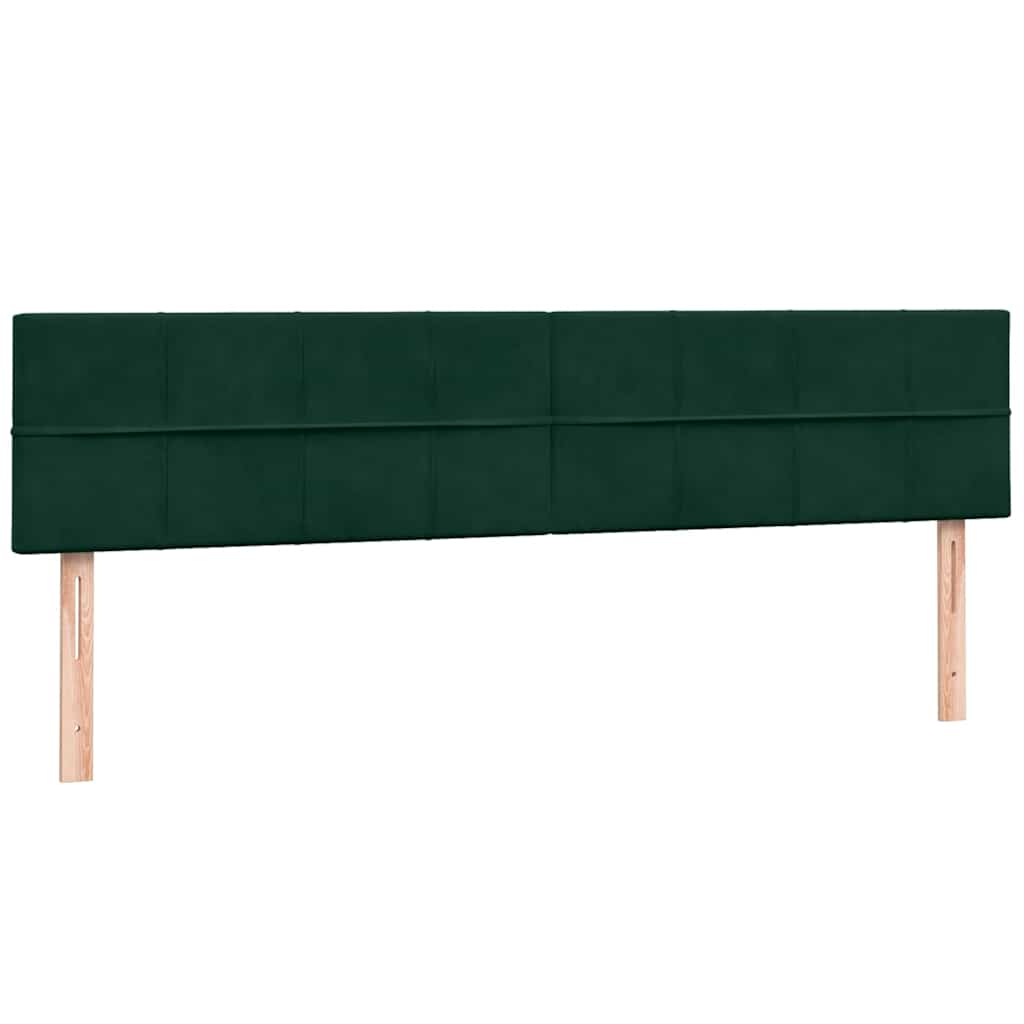 vidaXL Łóżko typu Box Spring z materacem Ciemnozielone 180x220 cm