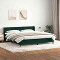 vidaXL Łóżko typu Box Spring z materacem Ciemnozielone 180x220 cm