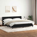 vidaXL Łóżko typu Box Spring z materacem Czarny 200x220 cm Aksamit