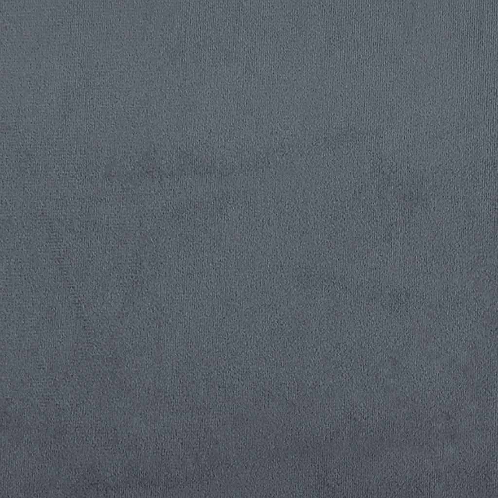 vidaXL Łóżko kontynentalne z materacem, ciemnoszare, 160x210cm aksamit