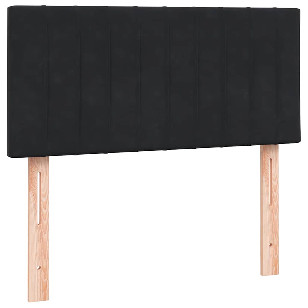 vidaXL Łóżko kontynentalne z materacem, czarne, 80x220 cm