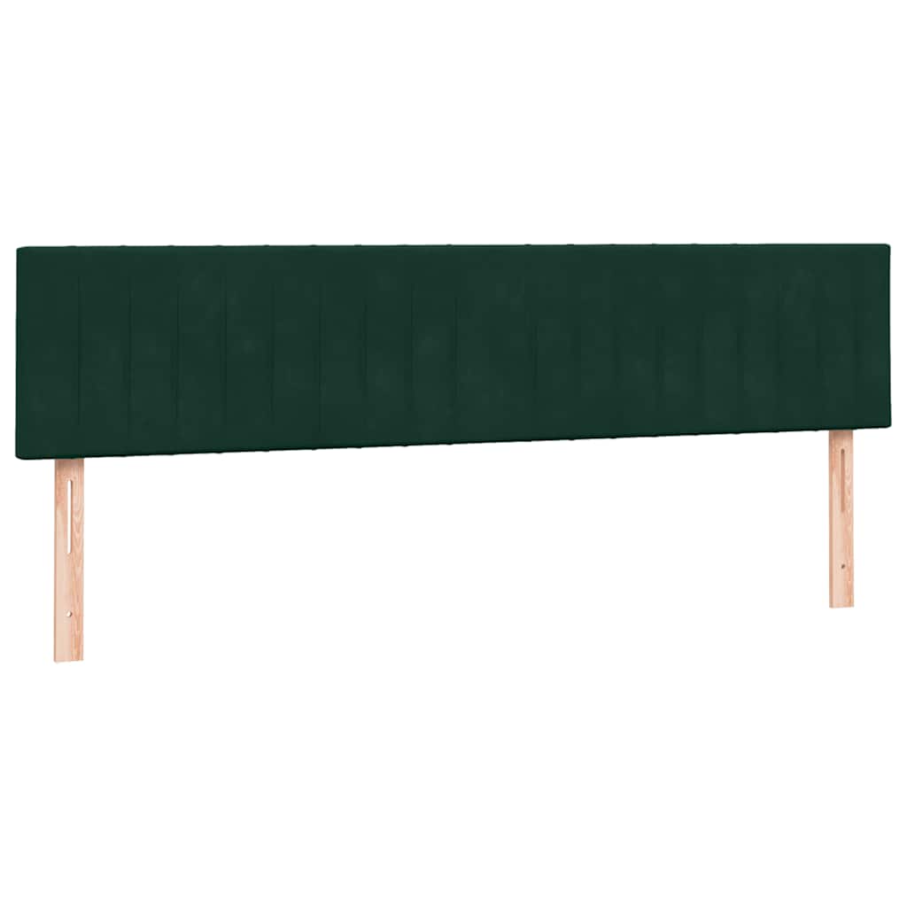vidaXL Łóżko typu Box Spring z materacem Ciemnozielone 180x220 cm