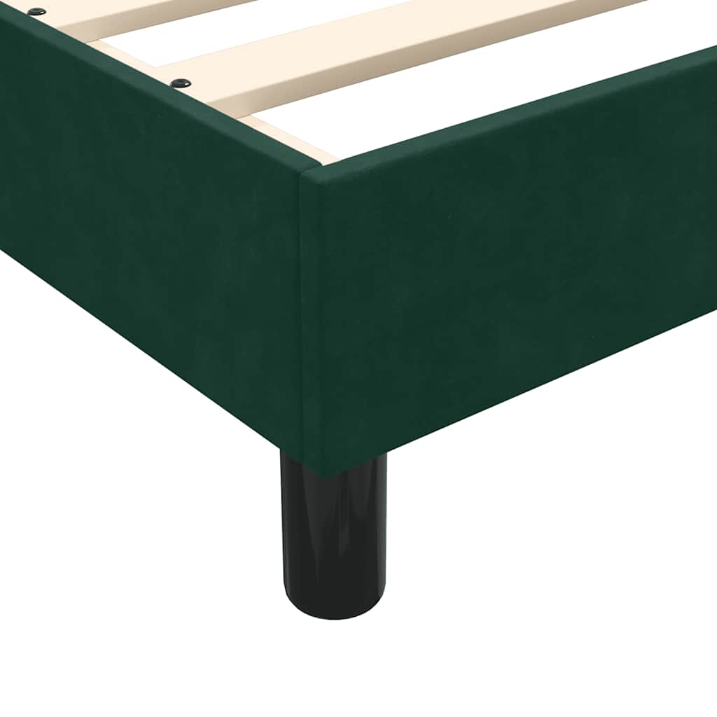 vidaXL Łóżko typu Box Spring z materacem Ciemnozielone 180x220 cm