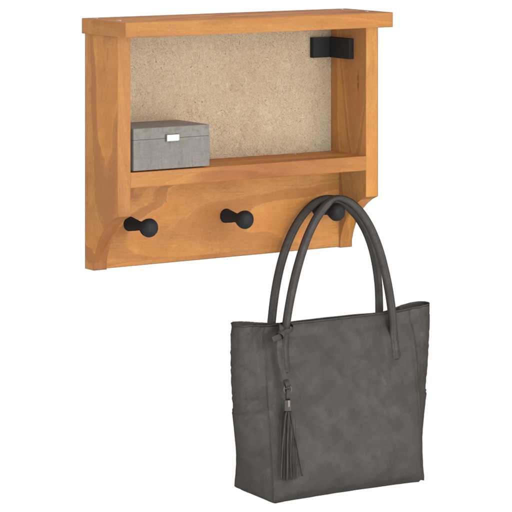 vidaXL Wieszak ścienny na ubrania SANDNES 45x12x35cm Drewno lite Sosna
