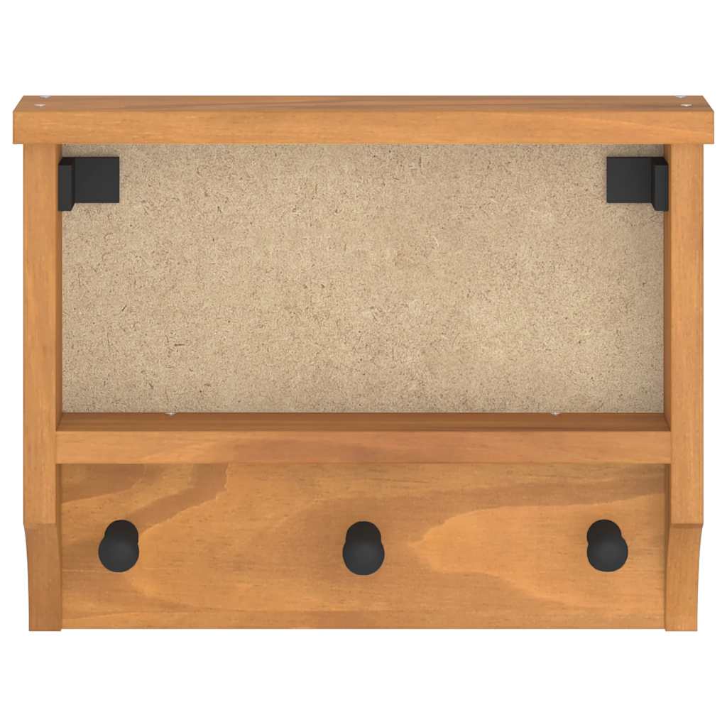vidaXL Wieszak ścienny na ubrania SANDNES 45x12x35cm Drewno lite Sosna