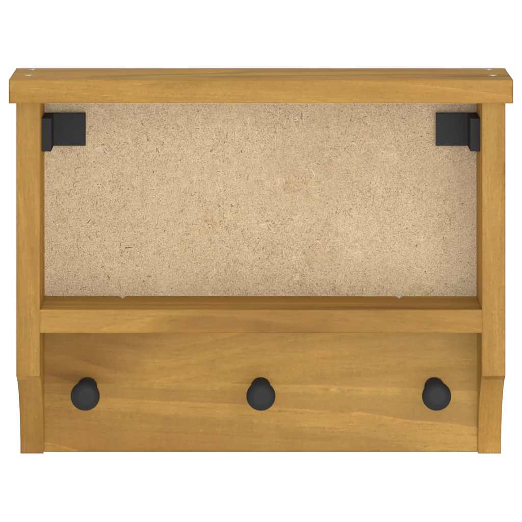 vidaXL Wieszak ścienny na ubrania SANDNES 45x12x35cm Drewno lite Sosna