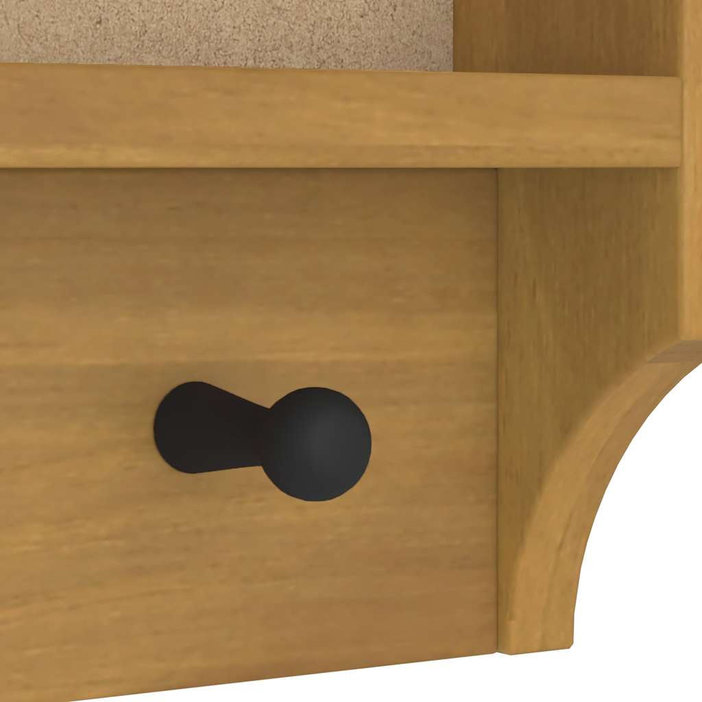 vidaXL Wieszak ścienny na ubrania SANDNES 45x12x35cm Drewno lite Sosna