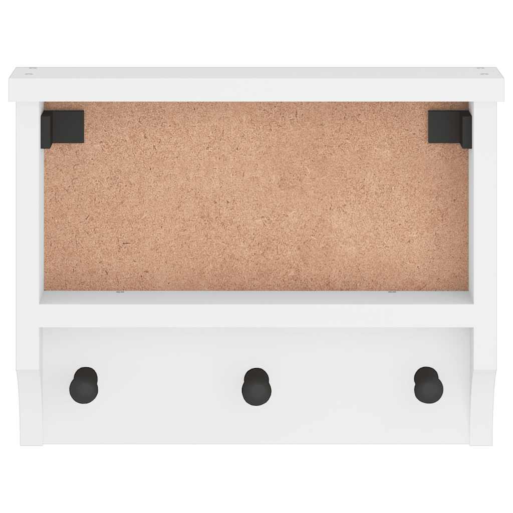vidaXL Wieszak ścienny na ubrania SANDNES 45x12x35cm Drewno lite Sosna