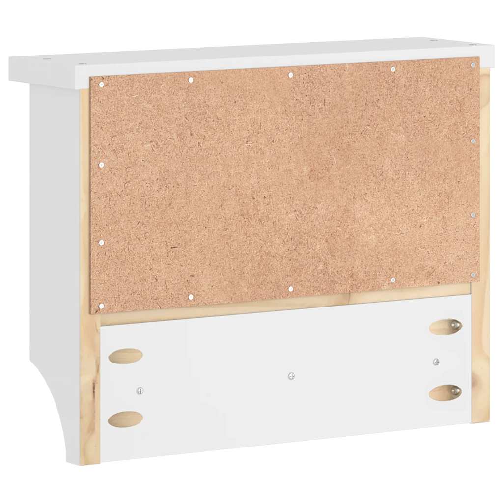 vidaXL Wieszak ścienny na ubrania SANDNES 45x12x35cm Drewno lite Sosna