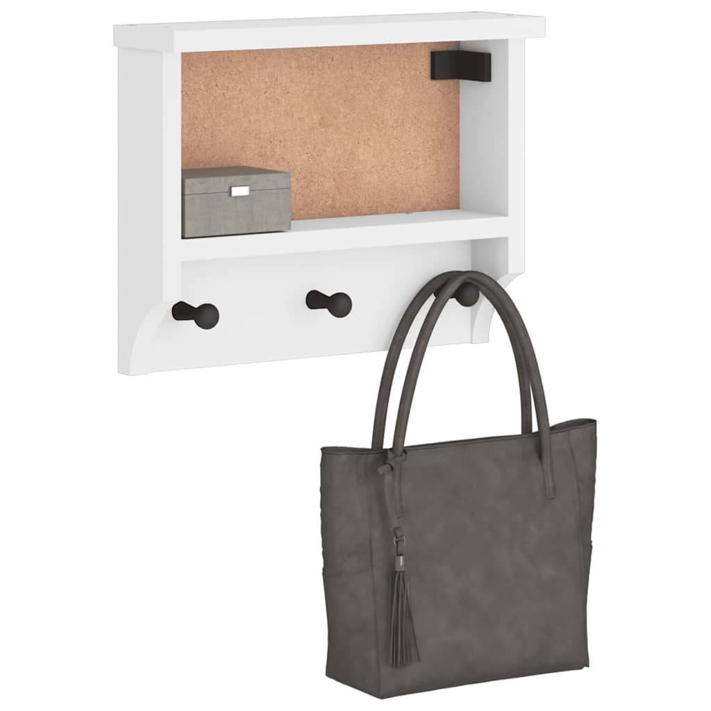 vidaXL Wieszak ścienny na ubrania SANDNES 45x12x35cm Drewno lite Sosna