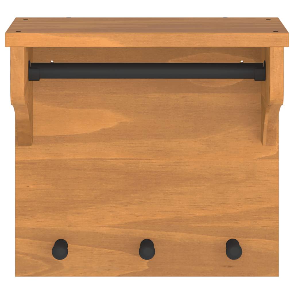 vidaXL Wieszak ścienny na ubrania SANDNES 43x30x42cm Drewno lite Sosna