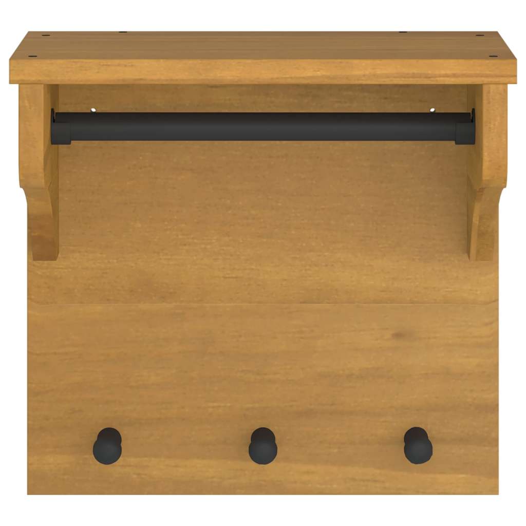 vidaXL Wieszak ścienny na ubrania SANDNES 43x30x42cm Drewno lite Sosna